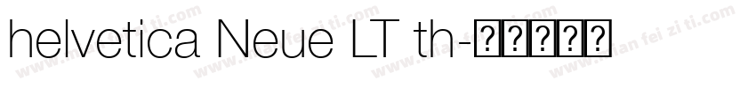 helvetica Neue LT th字体转换